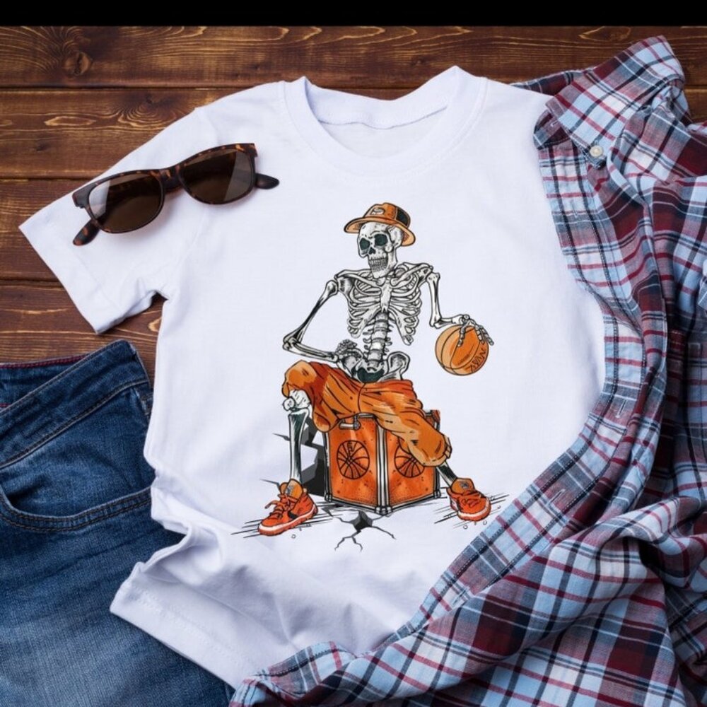 Basketball T-shirt, Halloween Dunk T-shirt, men T-shirt
